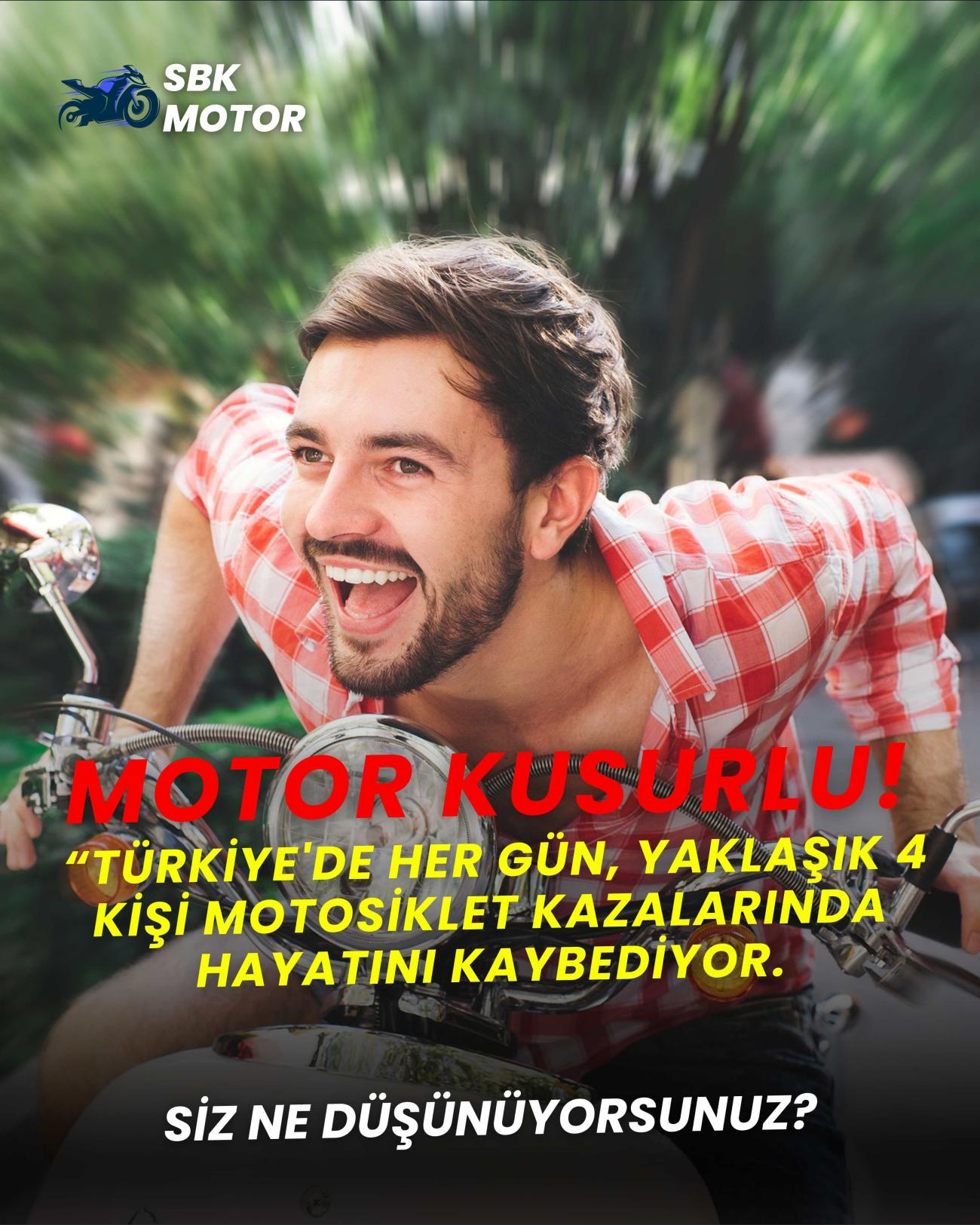 <p>Türkiye’de motosiklet kazaları alarm veriyor. Ali Yerlikaya’nın açıkladığı verilere göre:<br>    •    Motosikletin karıştığı her 3 kazadan 2’sinde kusurlu ta