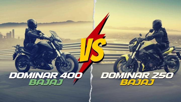 <p>Bajaj Dominar D 400 vs Bajaj Dominar D 250 Kıyaslaması : GÜÇ 40hp  27hp  TORK 35nm.  23.5nm.  MOTOR HACMİ 400cc  250cc, AĞIRLIK 192kg  180kg  FREN Ön ve Arka ABS (Bybre Fren Kaliperleri)  Ön ve Arka ABS (Bybre Fren Kaliperleri)  SELE 80cm  80cm  LASTİK Ön - Arka(110/70-17 / 150/60-17)  Ön - Arka(100/80-17 / 130/70-17), TOP SPEED 156km/h  151km/h  FİYAT 196320TL  139950TL  YAKIT KAPASİTESİ 13 litre  13 litre  YAKIT TÜKETİMİ 4 litre  3.3 litre  SUBAP Tek Silindir, 4 Subaplı  Tek Silindir, 4 Subaplı  EK ÖZELLİKLER Yakıt Gösterge/Rezerv Musluk  Yakıt Göstergeli    Vites Göstergesi  Var    Katalitik Konvertör  var  İç Lastik - Arka / Ön  Tubeless  Ön süspansiyon  Teleskopik   Arka süspansiyon  Helezonik yaylı  Nitrox tek amortisör   </p>