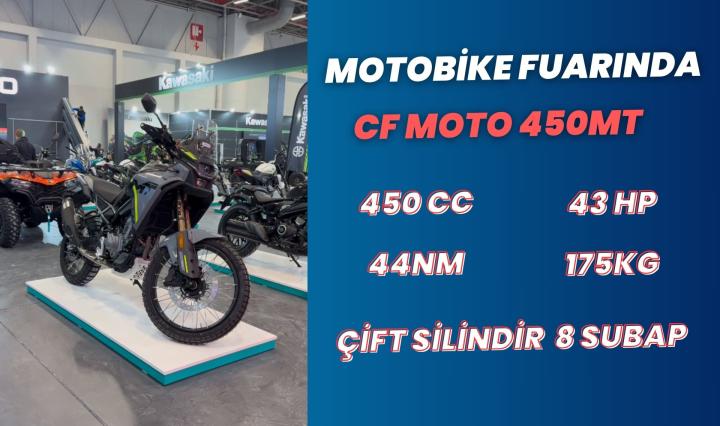 I modelli nuovi di CF MOTO sono stati presentati alla Fiera Motobike 2024 | 450NK, 450MT, 450CL-C, 800NK Orta segmente yakın bir güç olan 45hp ile ülkemize gelecek olan CF Moto'nun 450MT modeli de aldığımız mesajlara ve geri dönüşlere baktığımızda merakla beklenen modellerden bir tanesi. Hem yol hem de arazi şartlarına uygun bir tasarım ve donanımla gelecek olan bu model CF Moto'nun ülkemizde A2 ehliyetle güzel bir adventure motosiklete binmek isteyen kullanıcılar için güzel bir seçenek olacak.