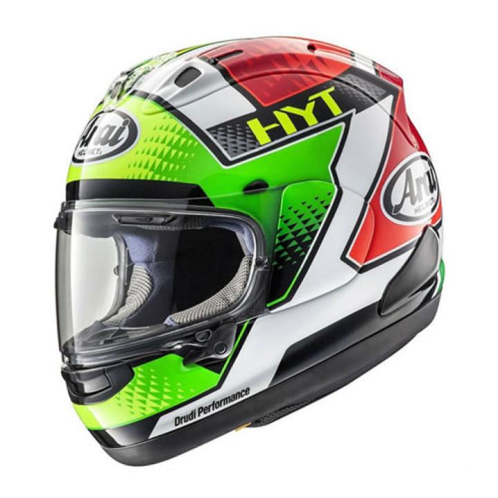  Caratteristiche del ARAI RX-7V,  Nome Modello: RX-7V, Peso: 1.6, Materiale: Composite Fibre, Certificazione: UN ECE REG 22.05, Tutte le Caratteristiche del Modello ARAI