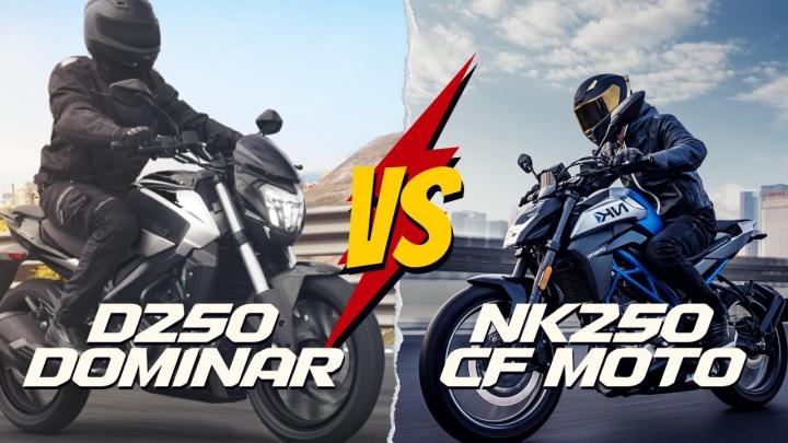 Bu Bajaj Dominar D250 vs CF MOTO NK250 Kıyaslamasında Galip Gelen Taraf sizce Kim Olmuştur. Bajaj Dominar D250 ve CF MOTO NK250 Özelliklerini Kıyaslamak İçin Si