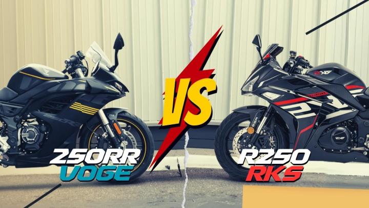 Voge 250 RR vs RKS R250 Karşılaştırma : GÜÇ 30hp  24hp  TORK 23nm.  23nm., AĞIRLIK 151kg  180kg  FREN DİSK/DİSK ABS Hidrolik  Ön Arka Disk Abs  SELE 78cm  79cm,