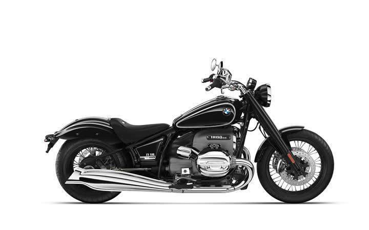 BMW R 18 Modello della Moto Caratteristiche: Coppia:158nm., Potenza:91hp, Peso:345, Velocità Massima:180, Capacità del Serbatoio: 16, Consumo di Combustibile: 5.6, Numero di Cilindri:2, Numero di Valvole: 8