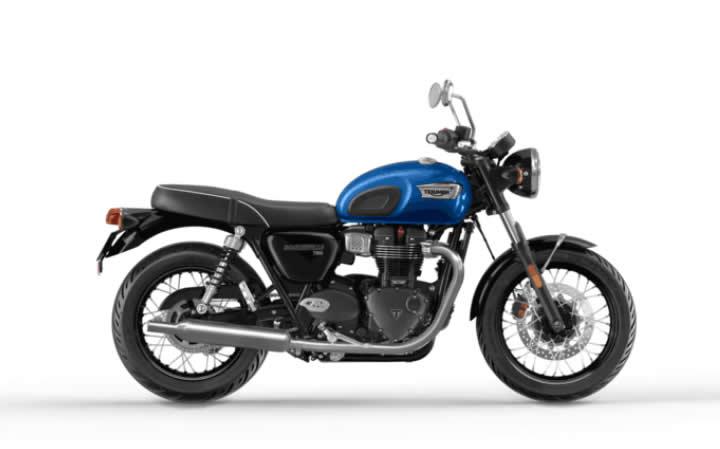 TRIUMPH BONNEVILLE T100 CHROME EDITION Modello della Moto Caratteristiche: Coppia:80nm., Potenza:65hp, Peso:228, Velocità Massima:180, Capacità del Serbatoio: 14.5, Consumo di Combustibile: 4.1, Numero di Cilindri:2, Numero di Valvole: 8