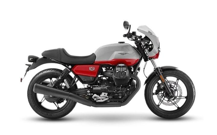 Moto Guzzi V7 Stone Corsa Modello della Moto Caratteristiche: Coppia:75nm., Potenza:66.5hp, Peso:218, Velocità Massima:190, Capacità del Serbatoio: 24.8, Consumo di Combustibile: 4.9, Numero di Cilindri:2, Numero di Valvole: 4